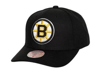 Mitchell & Ness Boston Bruins NHL Team Ground Pro Snapback Curved Cap Basecap - Picture 1 of 1