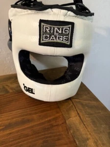 Ring To Cage Deluxe Fullface Gel Tech Sparring Kopfbedeckung - WH/BK - - gebraucht groß  - Bild 1 von 6
