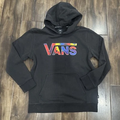 VANS Classic Tie Dye Black Hooded Boys Sweatshirt Size XL - Image 1 of 4