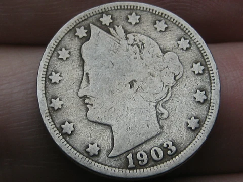1903 Liberty Head V Nickel 5 Cent Piece- VG/Fine Details Cover