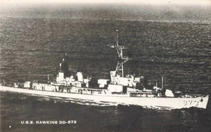 Newport Rhode Island, USS Hawkins Destroyer DD-873 US Navy, Vintage Postkarte - Bild 1 von 2