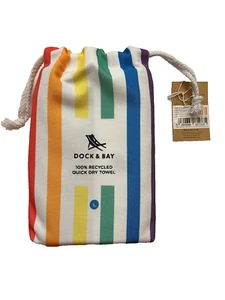 NEW Dock & Bay Beach Towel-Quick Dry-Sand Free-Large- Lightweight-Rainbow - Picture 1 of 2