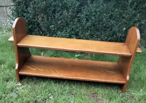 Carved oak 2 tier freestanding book stand - Picture 1 of 8