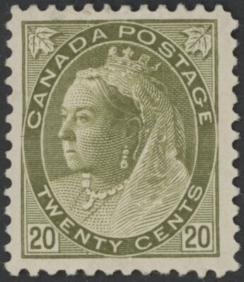 Canada #84 Queen Victoria 20 cent numeral issue, VF MH - Image 1 of 2