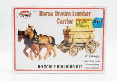 Model Power No. 624 HO Scale Horse Drawn Lumber Carrier Sealed New in Sealed Box - Image 1 of 3