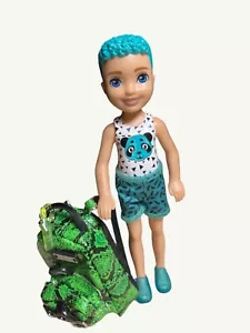 Mattel Chelsea Boy Doll With Blue Hair Bear Tank & Shorts Fun Outfit 2020 - Picture 1 of 10