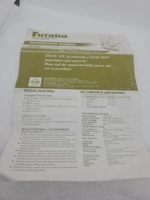 Futaba Radio Control Instruction Manual FP-2GS - Image 1 of 2