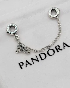 Pandora Sterling Silver Climbing Mickey Safety Chain, Red CZ 797173CZR-05 B31 - Picture 1 of 9