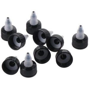 12pcs Plastic Bottle Cap Black Replacement Caps Twist Top Caps Crafts - Picture 1 of 12