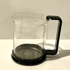 Vintage Bodum Denmark MCM Milk Creamer Jug Glass w/ Black Plastic Handle - Foto 1 di 6