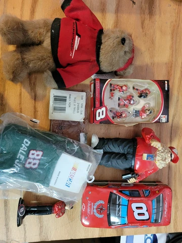 Lot of Dale Earnhardt JR Collectable lot Boyd wallet santa socks ornaments Cover