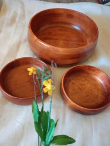 Bariboncraft Canda Wooden Bowls 3 Piece Set - Picture 1 of 3