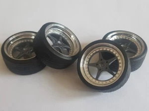 Llantas SD 16 pulgadas OZ Mito gun-cromo 32 mm 1:18 coche modelo tuning - Imagen 1 de 2