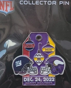 New York Giants Minnesota Vikings GAME DAY PIN 12/24/22 US Bank Stadium 2022 - Picture 1 of 3