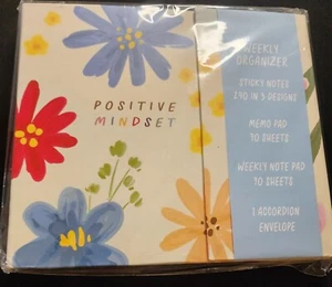 Wochen Organizer Planer Positive Mindset mit 240 Haftnotizen 70 Memo 1 Umschlag - Bild 1 von 2