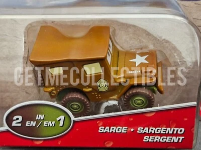 DISNEY PIXAR CARS COLOR CHANGERS SARGE JEEP SAVE 6% GMC - Image 1 of 3
