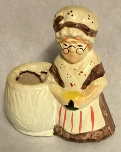Granny Core Toothpick Holder Grandma Bonnet Apron Kitchen Collection VTG - Picture 1 of 4
