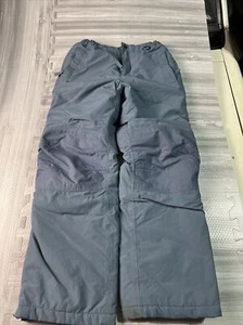 LANDS END Light Blue NylonINSULATED SNOW PANTS Ski Snowboard Gear Kid YOUTH 12 - Picture 1 of 9