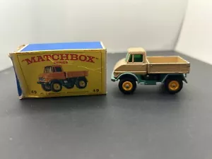 Matchbox Lesney 196y No.49 Unimog Tan Vintage W/ Original Box See Photos π - Picture 1 of 6