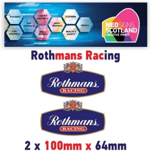RR1 Rothmans Racing stickers x2 laminated for Porsche le mans sticker decals - Picture 1 of 16