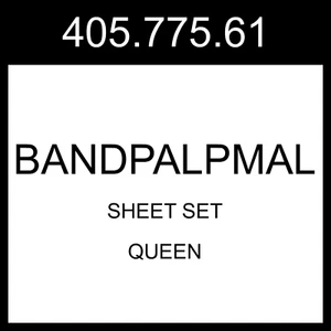 IKEA BANDPALPMAL Sheet Set Light Gray Queen 405.775.61 - Picture 1 of 4