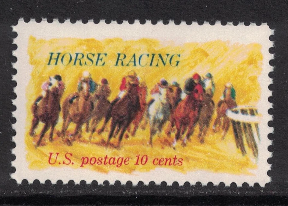 Scott 1528- Cheval Course, Churchill Downs- MNH 10c 1974- Inutilisé Mint Tampon - Photo 1/1