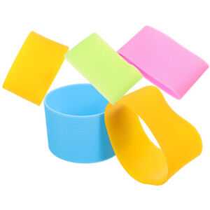 5 Pcs Sublimation Cups Silicone Bottle Caps Water Protector Glass