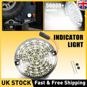 1x 95MM Clear Lens LED Light Indicator Lamp Fits Land Rover 110 Defender 83-16 - Picture 1 of 12