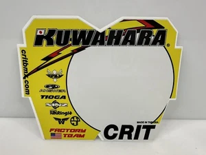 Vintage Crit Kawahara BMX Racing Number Plate White Yellow HTF - Picture 1 of 2