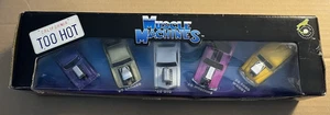 1:64 SCALE Muscle Machines 5 Pack Too Hot -63 VETTE, 69 CAMARO, 66 GTO, 50 WOODY - Picture 1 of 7
