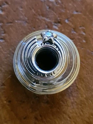 Pandora Cristal de Murano Dije Acanalado Estrella Fugaz Patrón S925 ALE Foto 1 de 3