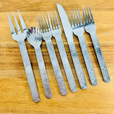 Hanford Forge HAF28 7 шт. нож вилка для салата ужина сахарная ложка столовые приборы из нержавеющей стали - Изображение 1 из 4