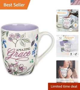 Inspirational Ceramic Coffee & Tea Mug for Women: Amazing Grace, Cute Encoura... - Picture 1 of 6