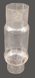 Ancien verre de lampe XIXème pour lampe à gaz ou pétrole ø4.8cm / Ht : 17.5cm - Photo 1/15