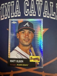 2022 Topps Chrome Platinum Anniversary Matt Olson #387 Prism Refractor Parallel - Bild 1 von 4