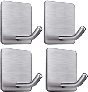 Heavy Duty Adhesive Towel Hooks Stick on Towel Hanger Wall Holder Waterproof Sta - Picture 1 of 7