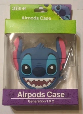 DISNEY Lilo And Stitch AirPods Estuche Cubierta Para Gen 1 y 2 AirPods Llavero NUEVO Foto 1 de 4