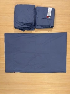 Tommy Hilfiger Twin XL Sheet Set Blue (Fitted, flat & 1 Pillowcase) - Picture 1 of 2