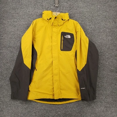The North Face Jacket Mens M Medium Yellow Triclimate Hyvent Ski Hooded Outdoor - Image 1 of 4