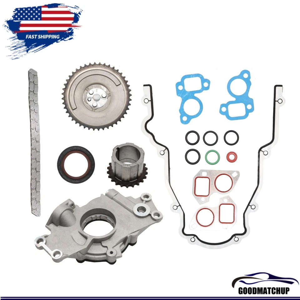 Timing Chain + Oil Pump +Gasket For Chevrolet GM 4.8L 5.3L 6.0L LS1 LS2 LS3 - Image 1 of 4