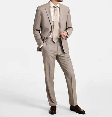 Michael Kors Men's Classic fit Tan 2 piece Suit Jacket 44 R Pant 38 X 34 NEW - Image 1 of 3
