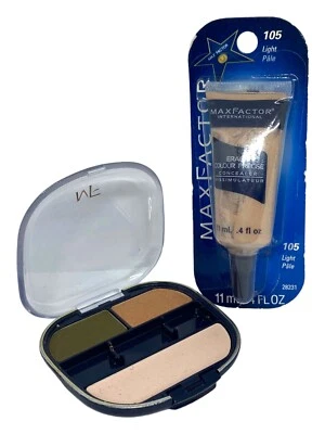 Max Factor Erace Colour Precise Concealer 105 LIGHT/PALE &Dawn to Dusk Eyeshadow - Image 1 of 4