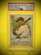🔥1 of 1🔥ADRIAN BELTRE Topps Archive Allen & Ginter On-Card Auto—Texas Rangers!