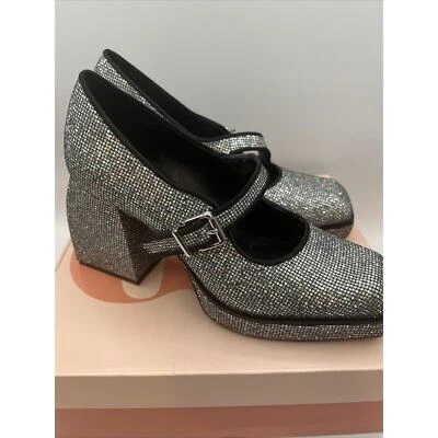 Tacones altos Aurora Borealis GB Glam para mujer talla 9M negros Foto 1 de 4