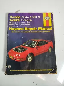 Hayne Honda Civic 96-00 CR-V 97-20 & Acura Integra 94-20 Repair Manual USED - Picture 1 of 11