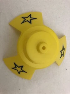 Vintage 1965 Tip-It Tip It Ideal Replacement Yellow Base Blue Stars Part Piece - Picture 1 of 3