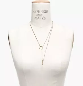 Madewell Collana Donna Moda Placcato Oro 18K Acciaio Inox Strati Geometrica - Foto 1 di 5