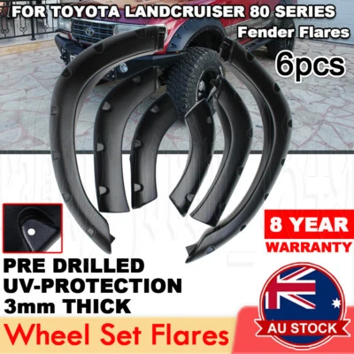 Pocket Fender Flares Suitable for Toyota Land Cruiser 80 Series Texture 6PCS - image 1 of 4