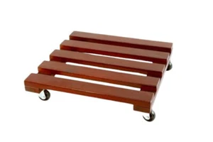 TrendLine Pflanzenroller Akazie 4 Rollen 35x35cm Blumenroller Rolluntersetzer - Bild 1 von 1