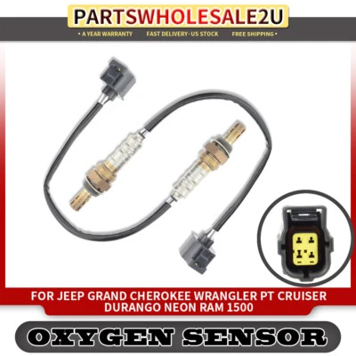 2x sensores de oxígeno aguas arriba y aguas abajo para Dodge Dakota 2001-2002 Jeep Wrangler Foto 1 de 4